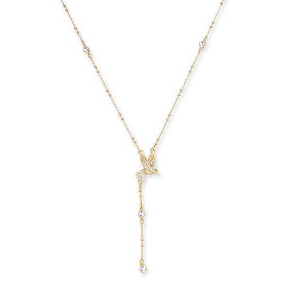 Kate Spade Crystal & Hummingbird Lariat Necklace